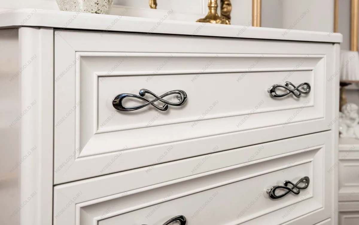 Комод Мишель 4 ящ. узкий белый матовый | изображение 4