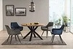 Стол обеденный Signal RITMO 120 (дуб/черный мат) | изображение 1