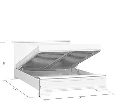 Кровать Кентаки LOZ160х200 с подъемным механизмом белый