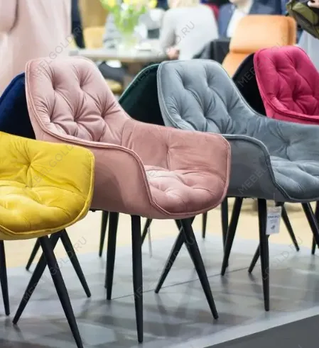 Стул кухонный SIGNAL CHERRY VELVET (античный розовый/черный мат) | изображение 1