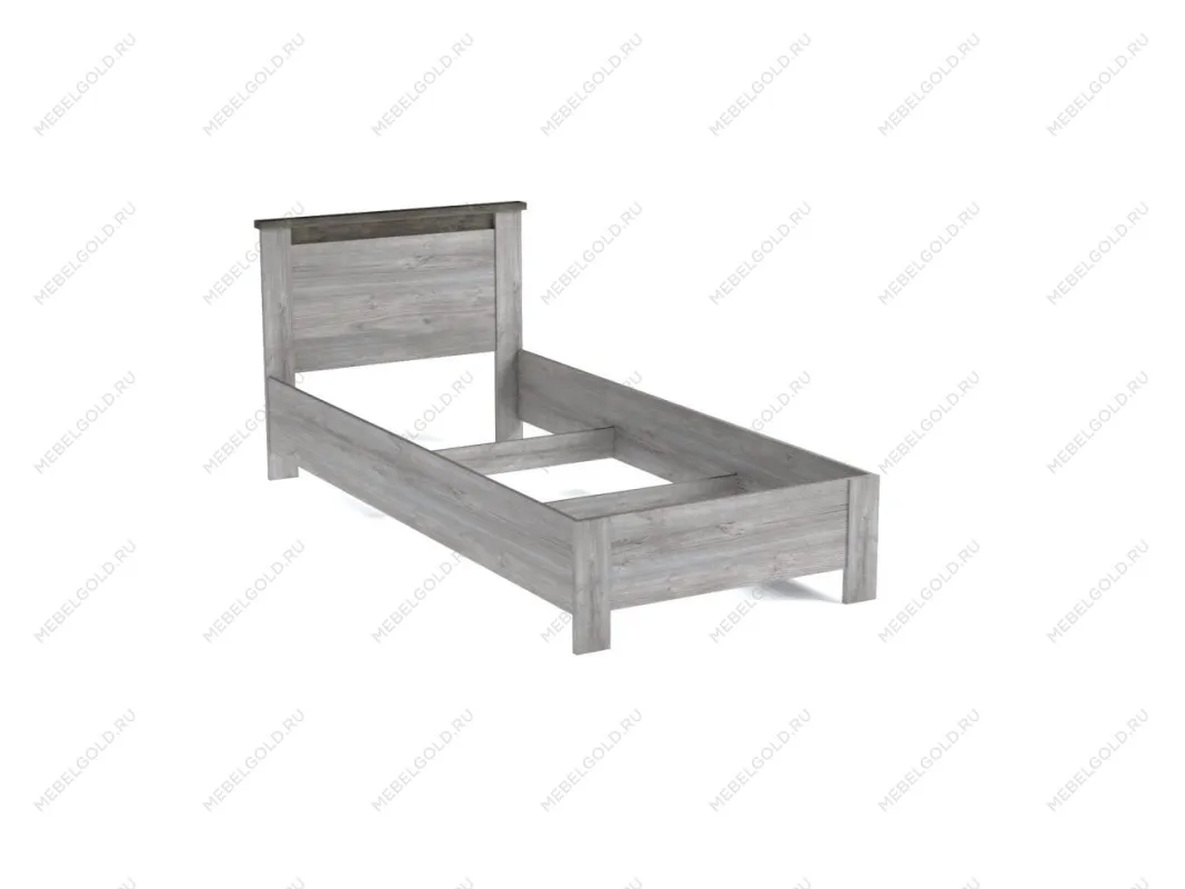 Кровать (каркас) 900, Денвер (968*2077*860) Риббек серый, 11705 | изображение 1