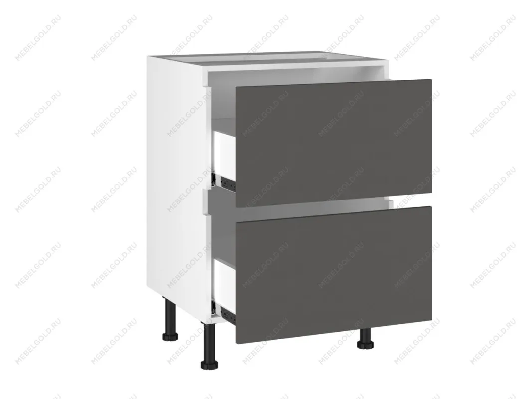 Стол с ящиками СЯ-(2)-60, Виста (600*523*870) Экокожа Серый, 26613 | изображение 1