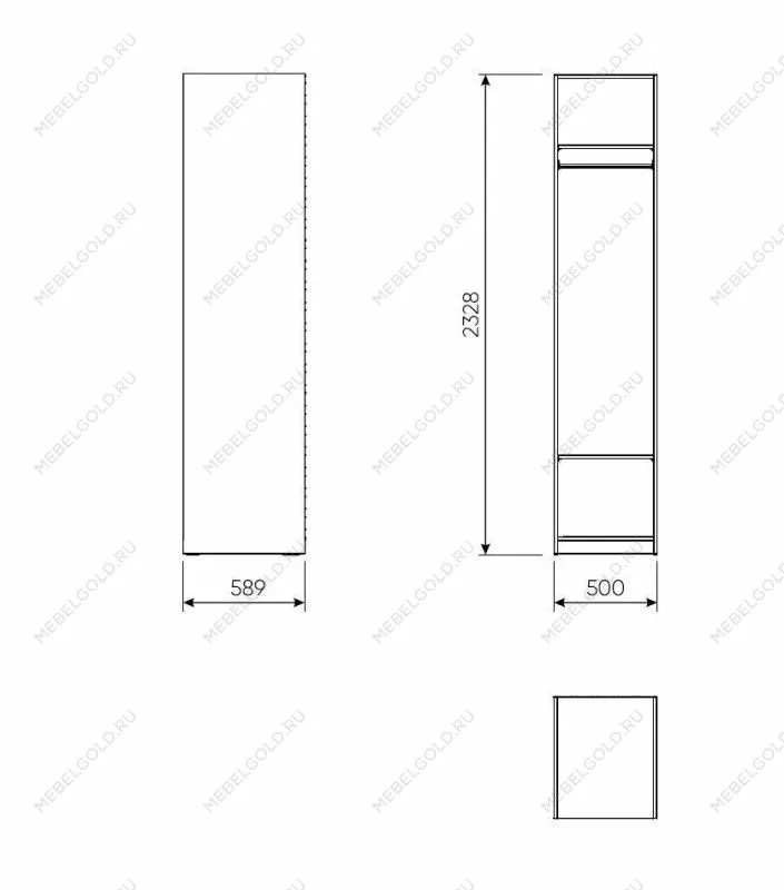 Модуль гардероба МАКС, 50х58х233 см, серый | изображение 2