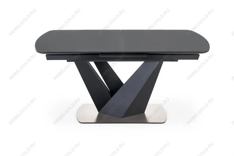 Стол обеденный Halmar PATRIZIO 160 раскладной (темно-серый/черный)