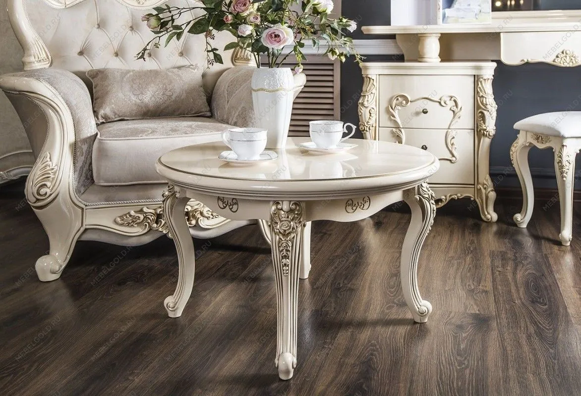 Столик круглый Джоконда крем глянец | изображение 2