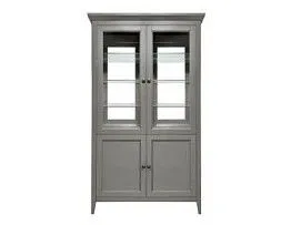 Витрина 2 дверная с зеркалом Manhattan (Серый)