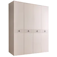 Шкаф 4-х дверный Римини СОЛО (Бежевый/Серебро) РМШ2/4(s)