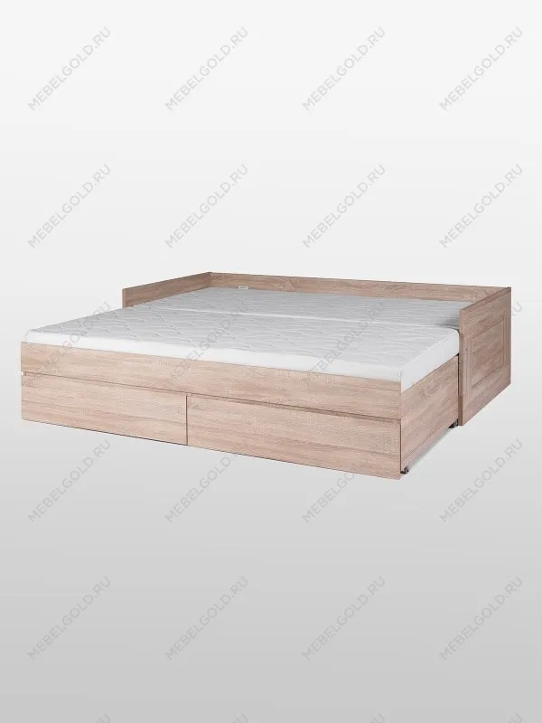 Кровать раздвижная Сириус, с ящиками, 90х200/180х200 см, дуб сонома | изображение 8