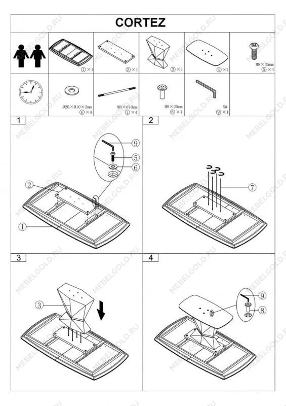 Стол обеденный SIGNAL CORTEZ 160 (серый керамический/матовый антрацит) | изображение 7