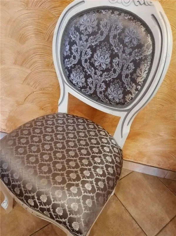 Стул Милорд №12 (Белый + патина серебро/ткань Yara 149/1; Yara diamond 149/1) | изображение 2