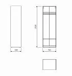Модуль гардероба МАКС, 75х58х233 см, белый | изображение 3