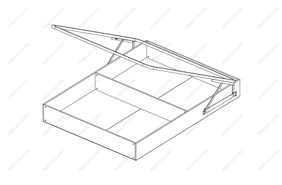 Кровать Тиффани 160 с подъемным механизмом вудлайн кремовый | изображение 3