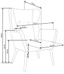 Кресло Halmar COTTO (темно-серый) | изображение 4