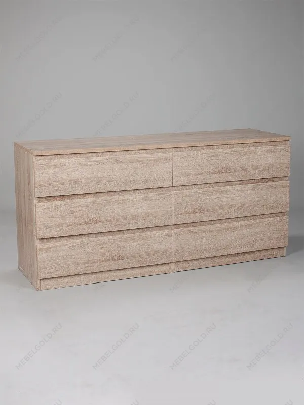 Комод Мальта, 6 ящиков, горизонтальный, с доводчиками, 160х48х76 см, дуб сонома | изображение 13