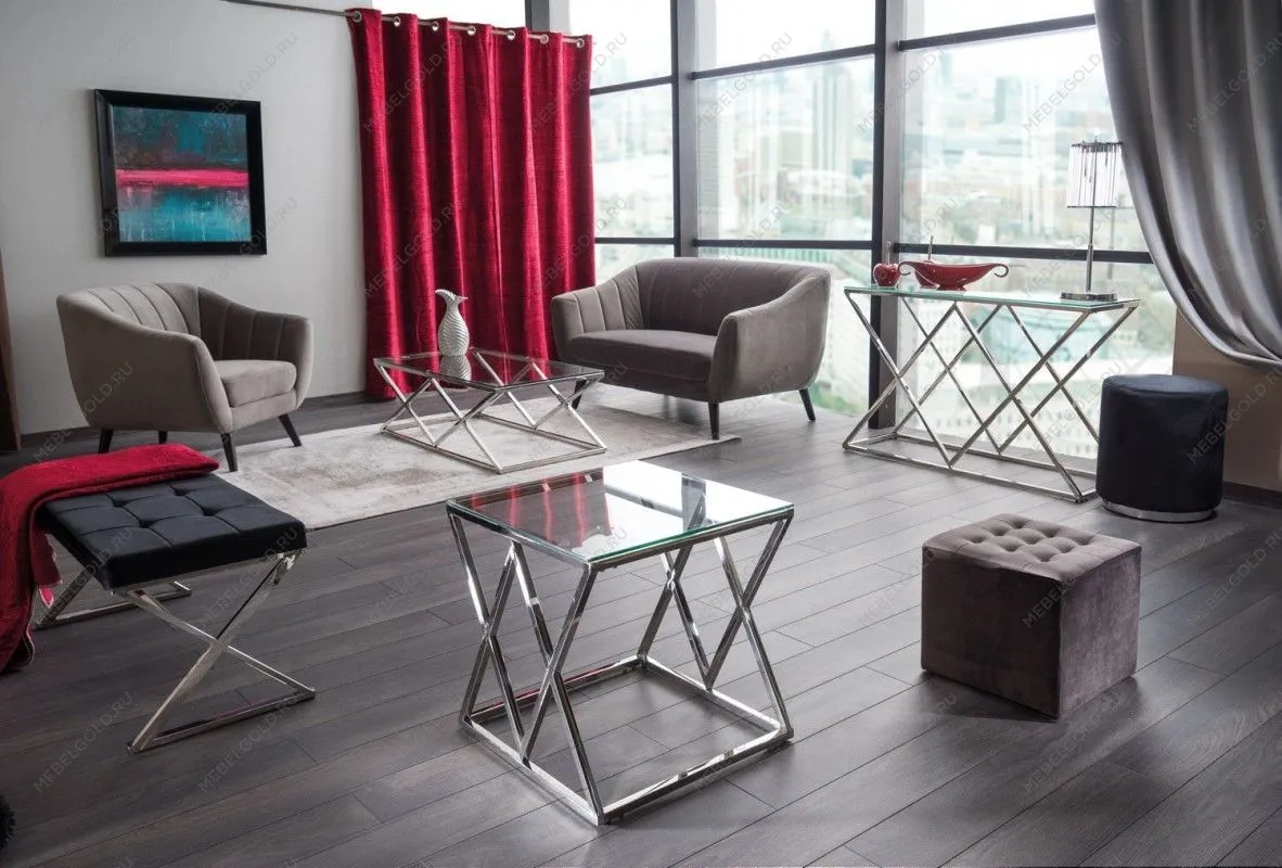 Стол журнальный Signal ZEGNA A (серебряный) | изображение 1