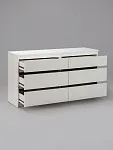 Комод Кастор, 6 ящиков, 129х40х71 см, белый | изображение 12