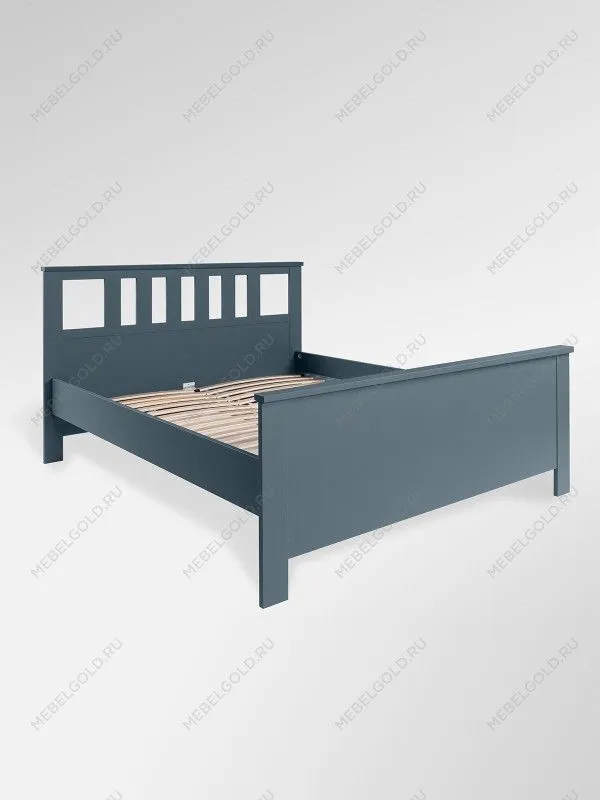 Кровать двуспальная Сага, 160х200 см, темно-бирюзовая | изображение 8