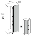 Шкаф угловой ПАКС (PAX) 100/56, белый | изображение 2