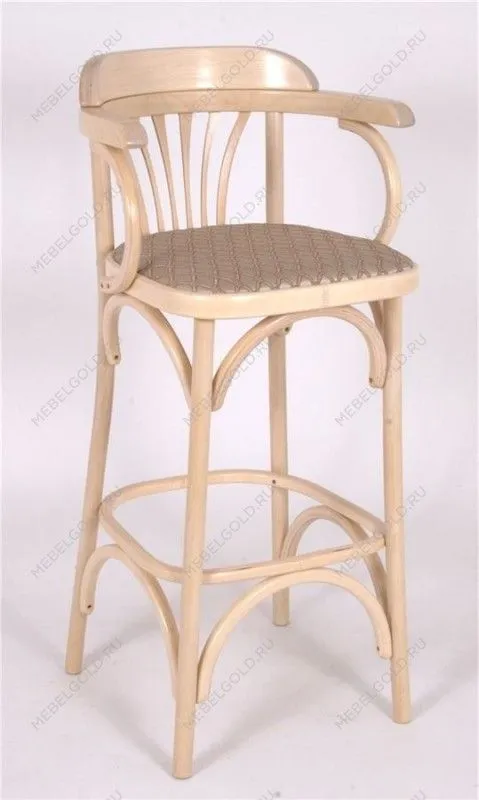 Стул барный 750 Венский мягкий (беленый дуб, ткань 1 beige) | изображение 1