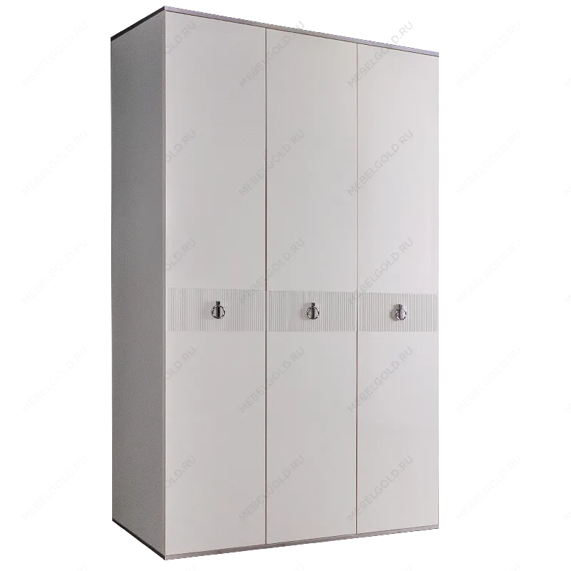 Шкаф 3-х дверный Римини СОЛО (Белый/Серебро) РМШ2/3(s)