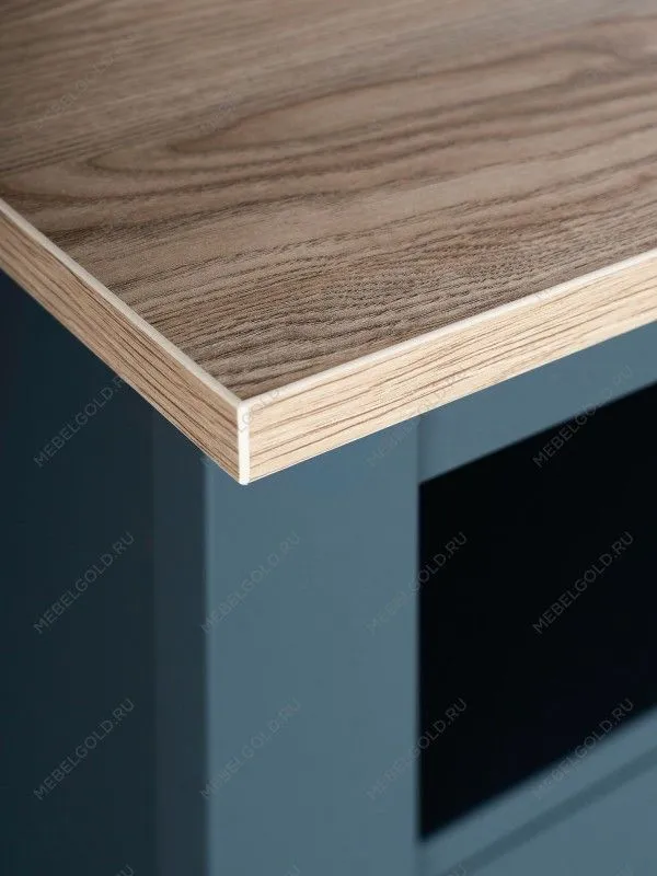 Тумба Сага, 2 ящика, 91х42х63 см, темно-бирюзовая/ясень | изображение 5