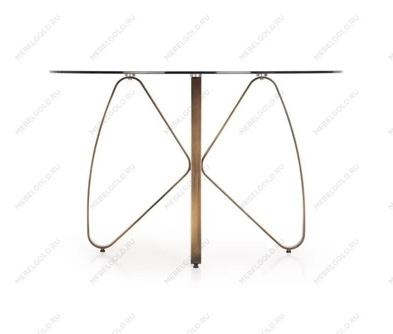 Стол обеденный Halmar LUNGO (коричневый/античное золото) | изображение 3