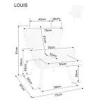 Кресло Signal LOUIS Velvet 14 (серый/черный) | изображение 5