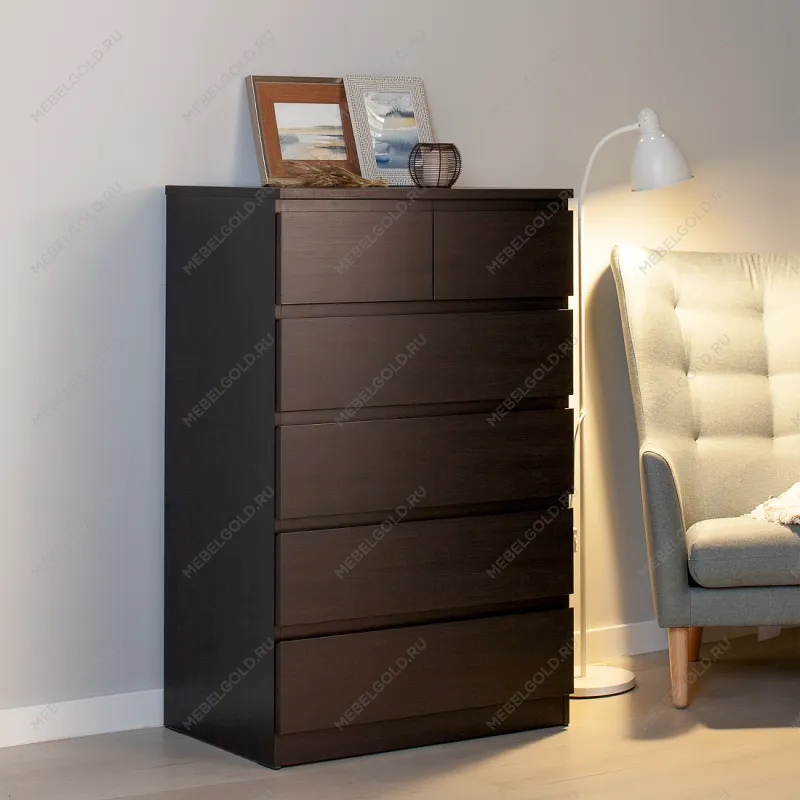 МАЛЬТА комод ИКЕА / IKEA 4+2 ящика 80х121 Дуб Венге | изображение 5