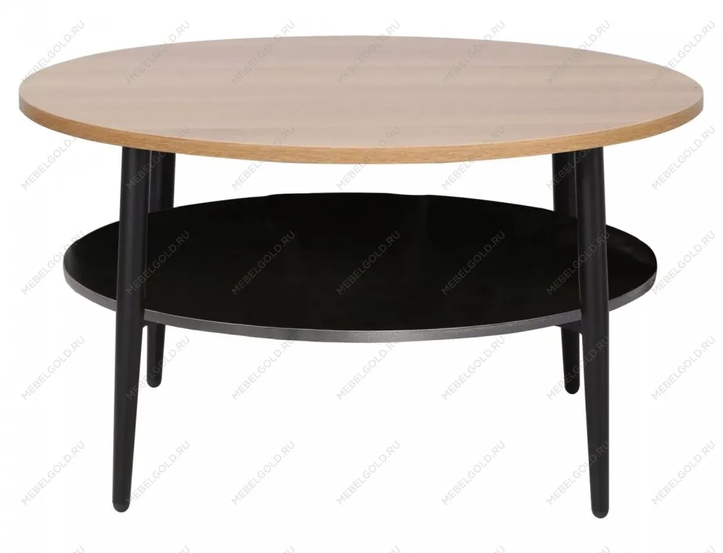 Стол журнальный Signal ELLA A (дуб/черный) 80/45 | изображение 1