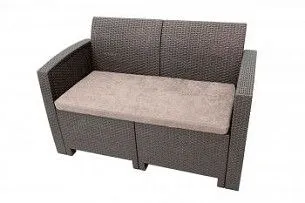 Диван двухместный b:rattan Arizona, венге (2-х местная подушка)
