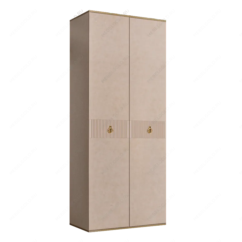 Шкаф 2-х дверный Римини СОЛО (Латте/Золото) РМШ2/2(s)