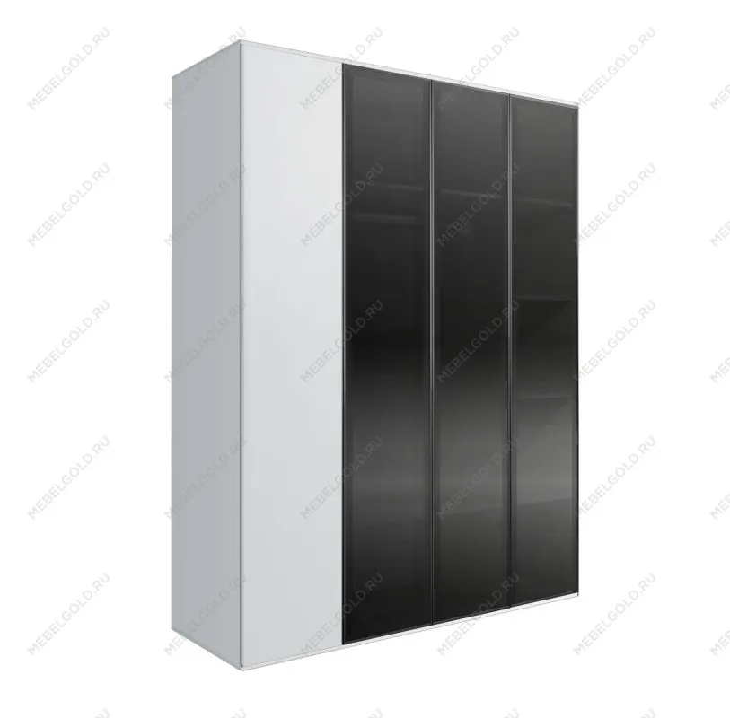 Шкаф 4-х дв. Bogemia Air (Белый/Черный) БМШ2/4(3)
