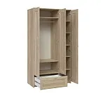 БРИМНЭС / СИРИУС Шкаф трёхдверный ИКЕА / IKEA с одним выдвижным ящиком и зеркалом, Дуб Сонома | изображение 2