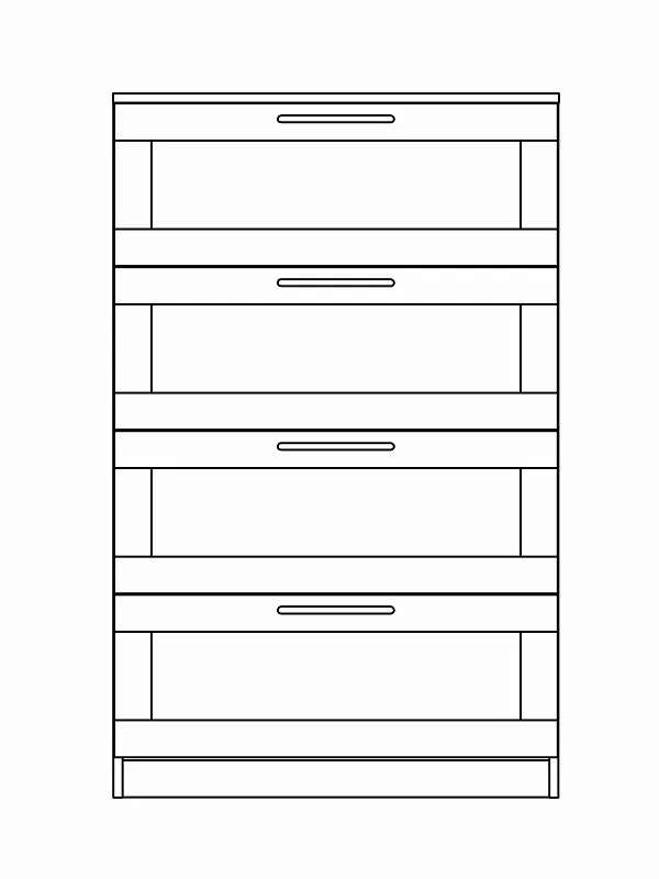 Комод Сириус, 4 ящика, 78х41х123 см, белый | изображение 16