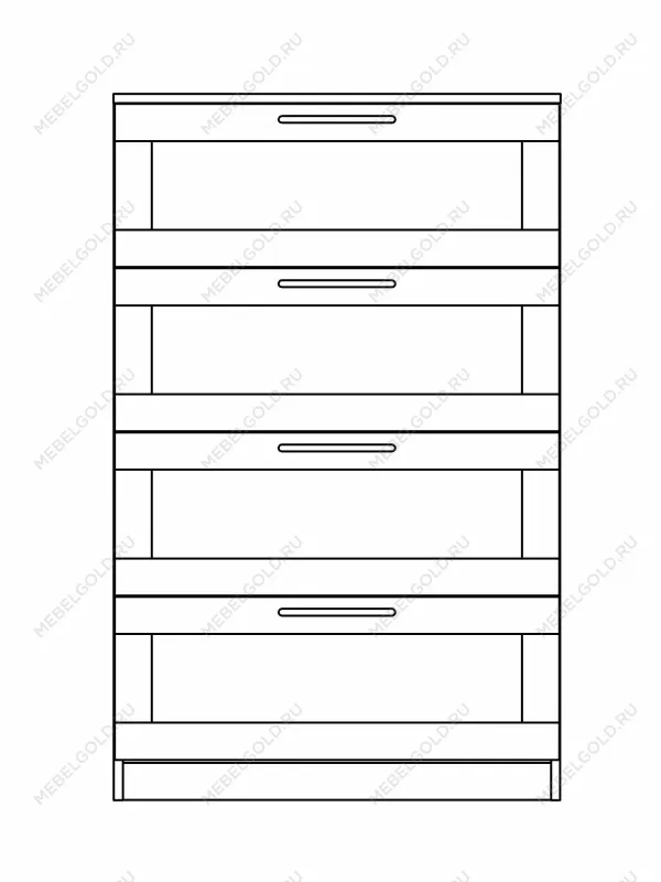 Комод Сириус, 4 ящика, 78х41х123 см, дуб сонома | изображение 13