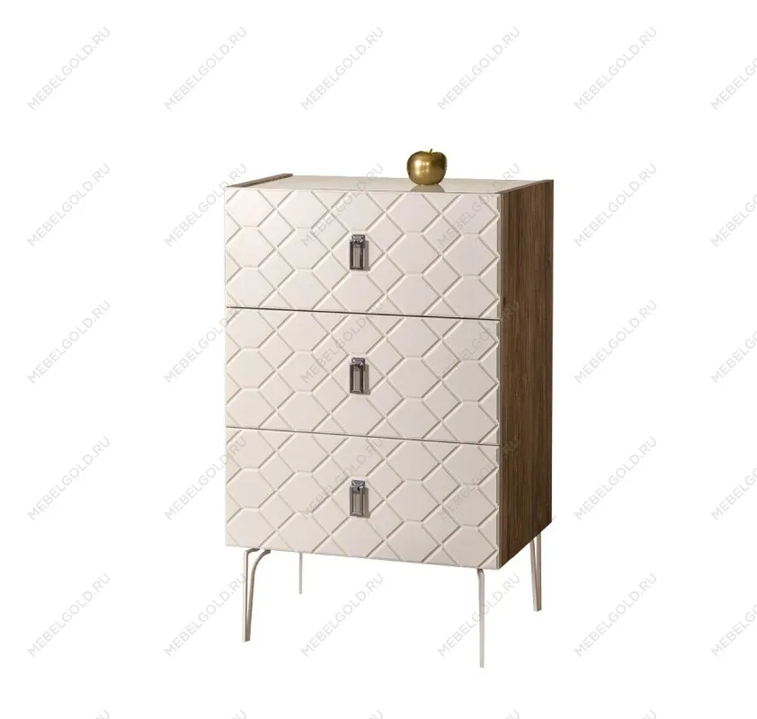 Комод Bogemia Woodline Fa (Слоновая кость) (Lakobel/Хром) БМКМ-1