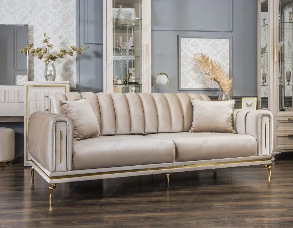 Диван Замира 3х местный бежевый | изображение 4