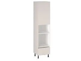 Шкаф-пенал 1080 П-1 бока МДФ, Виста (600*586*2576) Экокожа Белый, 26298