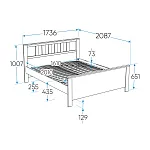 Кровать двуспальная Сага, 160х200 см, кашемир/ясень | изображение 2