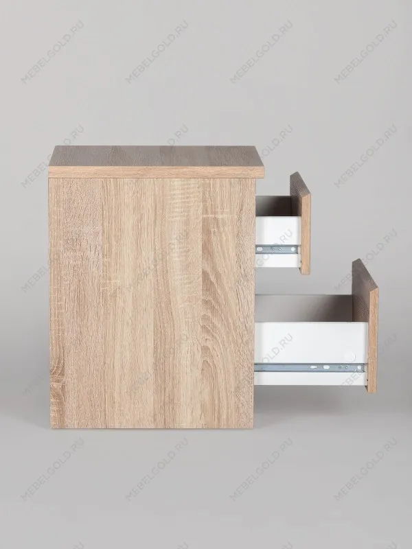 Тумба прикроватная Кастор, 2 ящика, 40х37х49 см, серая | изображение 12