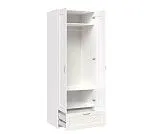 БРИМНЭС / СИРИУС Шкаф двудверный ИКЕА / IKEA белый с выдвижным ящиком | изображение 2