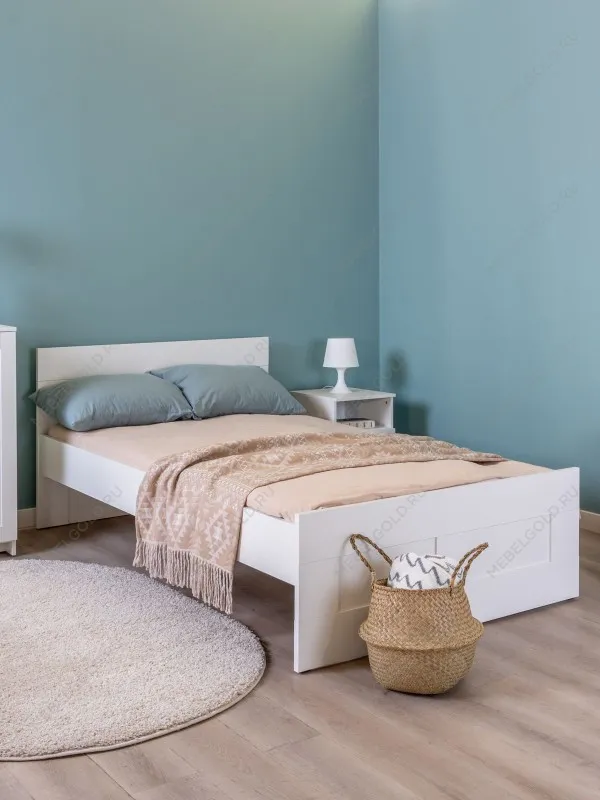 Кровать двуспальная Сириус, 140х200 см, белая | изображение 3