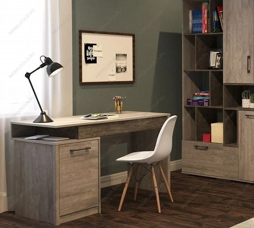 Стол письменный, Денвер (1300*600*780) Риббек серый, 11734 | изображение 1