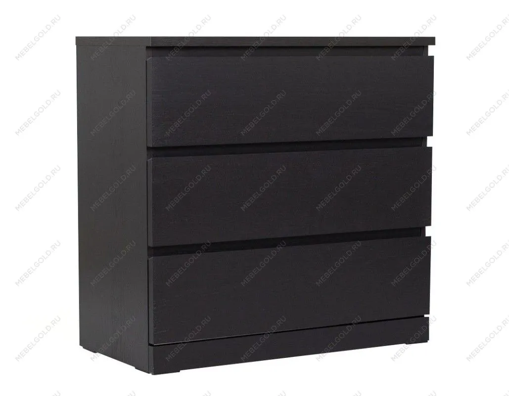 МАЛЬМ / VARMA Комод ИКЕА / IKEA 3, 80x78x40, шпон, черный