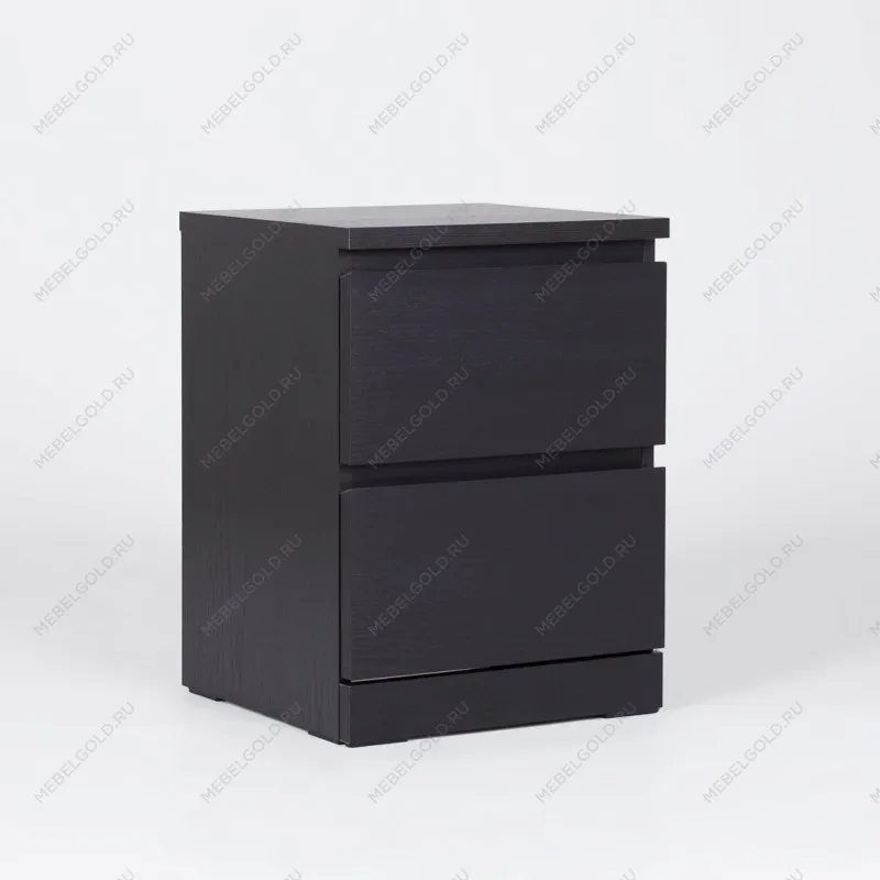 МАЛЬМ / VARMA Тумба прикроватная ИКЕА / IKEA 2, 40x54.8x40, шпон, черный | изображение 1