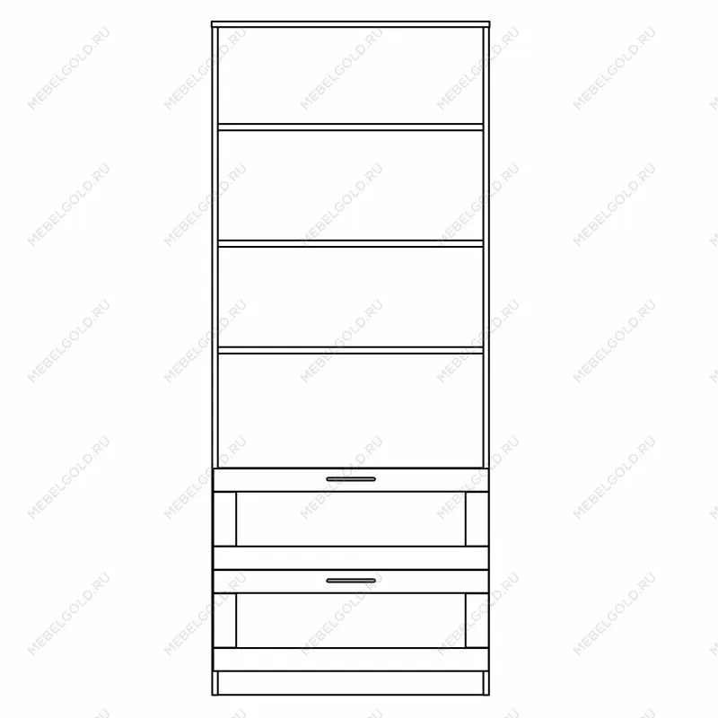 Стеллаж Сириус, 2 ящика, 78х35х190 см, белый | изображение 13