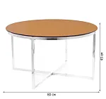 Стол журнальный Signal CRYSTAL A (дымчатый янтарь/серебряный) | изображение 1