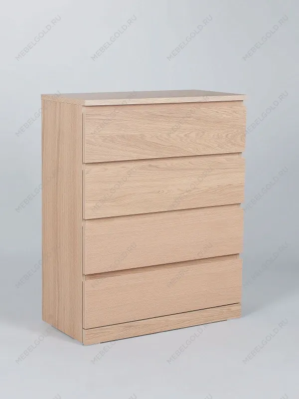 Комод Варма, 4 ящика, 80х100х40 см, шпон натурального дерева, дуб беленый | изображение 13