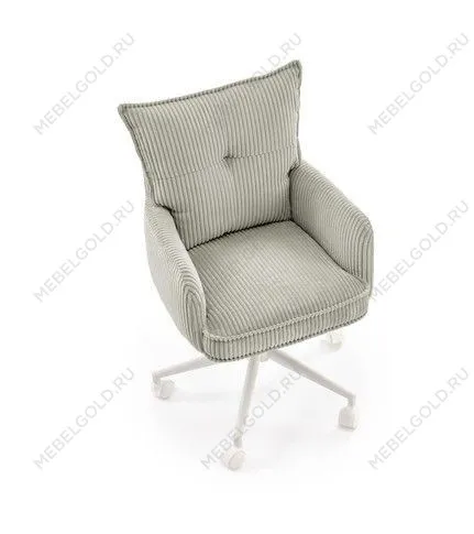 Кресло компьютерное Halmar DUMBO (светло-серый/белый) | изображение 6