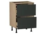 Стол с ящиками СЯ-60 (2), Женева (600*520*870) Дуб Палермо/Зеленый матовый, 21922 | изображение 1